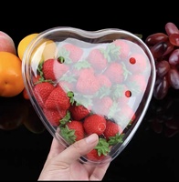 Food Grade Plastic Heldere Hartvorm Wegwerp Aardbei Bosbessen Voedselcontainer/Doos/Lade