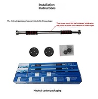 Barre de traction murale horizontale sans perçage en acier inoxydable pour intérieur, équipement de fitness à haute résistance