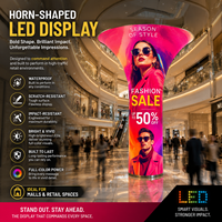 Pantallas LED 3D Flexibles para Interiores, Pantallas Decorativas con Formas Especiales, Señalización Digital Publicitaria y Pantallas para Centros Comerciales