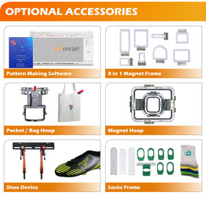 Mesin Bordir Profesional Honrain HR-C1204 400*300mm 4 Kepala 12/15 Jarum untuk Topi/Datar/Pakaian - Product Image 4