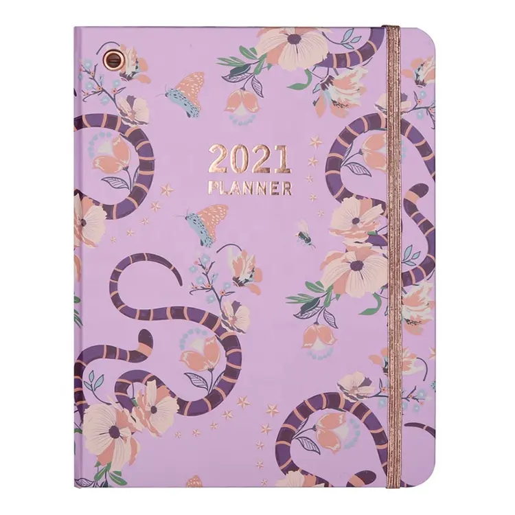 Pack de Journal agenda, garde-robe hebdomadaire, de couleur violet, Rose, or, 1 an, nouveaux produits 2022, Logo personnalisé
