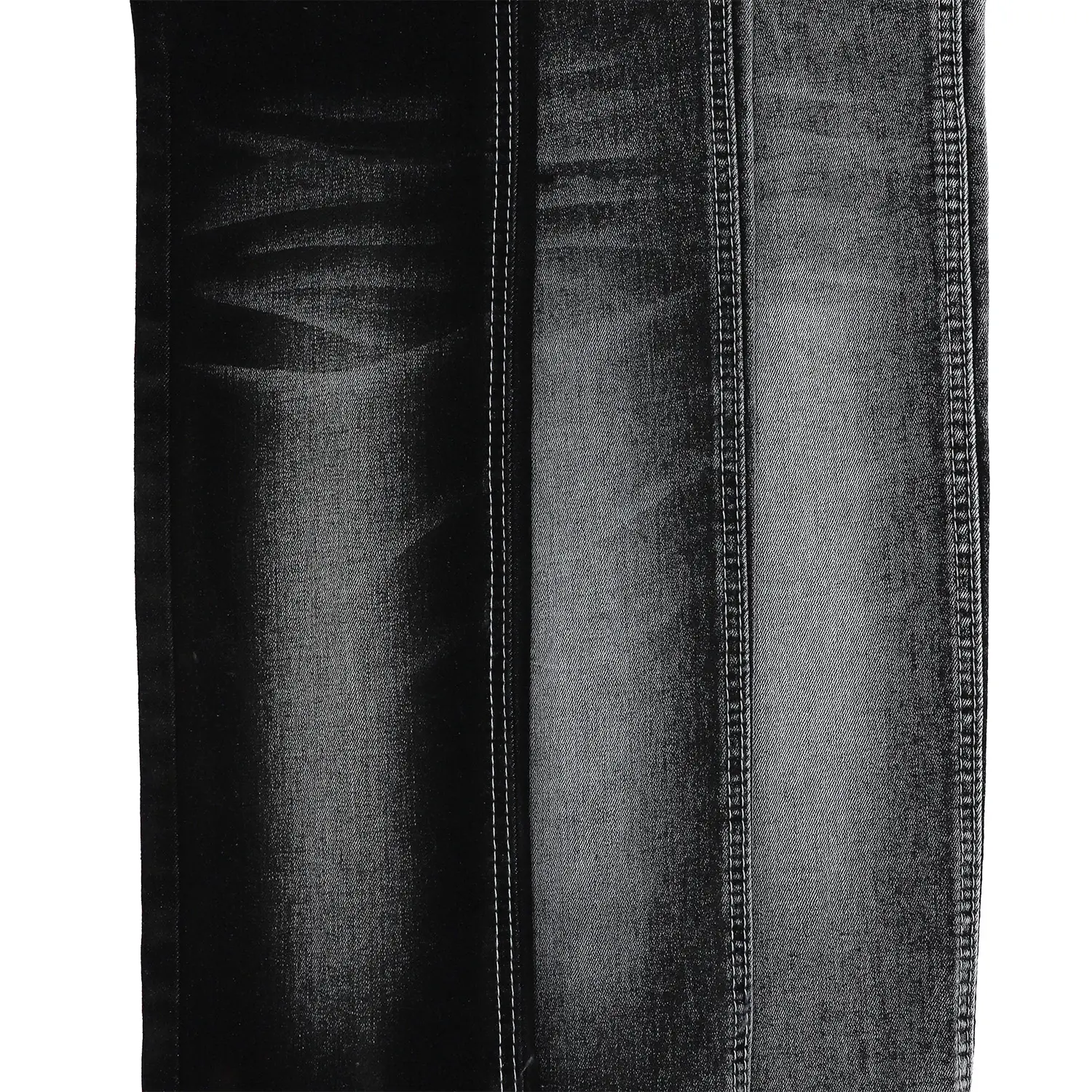 Factory direct black color cotton polyester spandex stretch denim jean fabric wholesale