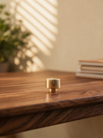 Maniglia Cilindrica Moderna in Alluminio Oro Lucido per Cassetti e Armadi - Facile Installazione, Alta Qualità, per Camera da Letto e Bagno, OEM