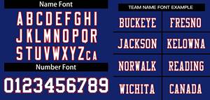 Custom Royal White-<b>Red</b> Classic Style Mesh Authentic <b>Football</b> Jersey - Product Image 5