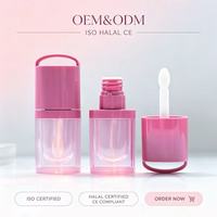 Tube de brillant à lèvres portable de 3,5 ml avec capuchon durable, emballage cosmétique haute transparence, impression de logo personnalisée, OEM