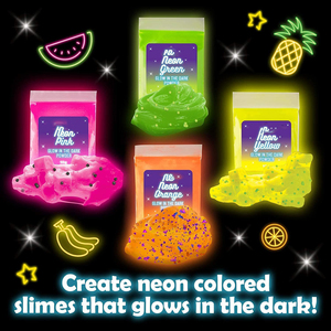 Perfect Kraft Glow in Dark Slime <b>Kit</b> for Boys to Make Neon Crunchy Slime, Floam and Jelly Cube Slime - Product Image 3
