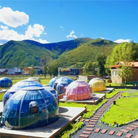 Maison complète moderne tente dôme igloo préfabriquée petite transparente en polycarbonate pour usage extérieur dans les hôtels