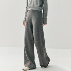 <span class=keywords><strong>Pantaloni</strong></span> in Misto Lana e Cashmere per <span class=keywords><strong>Donna</strong></span>, Produzione OEM, <span class=keywords><strong>Classici</strong></span> della Mongolia Interna, Tinta Unita, Gamba Larga - Product Image 1