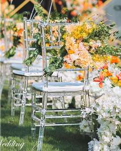 Chaise <span class=keywords><strong>de</strong></span> <span class=keywords><strong>cour</strong></span> transparente <span class=keywords><strong>de</strong></span> Offre Spéciale acres avec dossier à sens élevé pour les banquets d'hôtel, les mariages et les événements <span class=keywords><strong>en</strong></span> plein air - Product Image 2