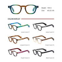 Monturas de Gafas Ópticas de Acetato Borregls para Hombre, Nueva Marca de Diseño, Gafas Cuadradas Vintage Retro para Mujer, Lentes 19412