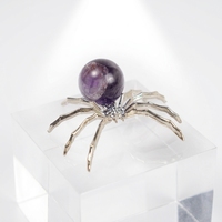 Prix d'usine bon marché, vente en gros de sculptures en cristal naturel, figurine d'araignée en métal, animal en cristal pour la décoration de la maison