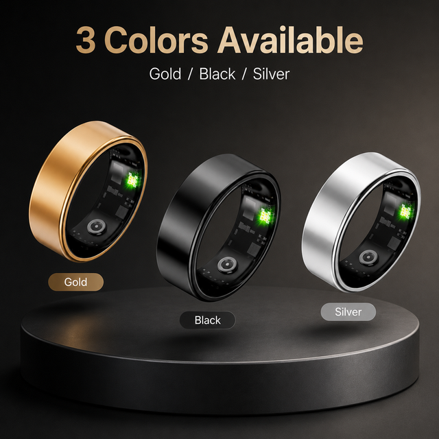 R20 Ceramic Smart Ring NFC Access Fitness Tracker Sleep Monitor Heart Rate Sports Health Ring
