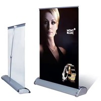 Bannière publicitaire rétractable verticale A3 A4 pour table, support de bannière rétractable double face pour table, panneau publicitaire de table rétractable