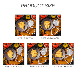 Halloween ma Biscuit Pastry fondant khuôn 3D nhựa Halloween <span class=keywords><strong>Cookie</strong></span> máy cắt và tem cho nướng bánh - Product Image 5