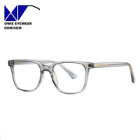 Montures de lunettes carrées TR90 transparentes en métal avec cadre diamanté, anti-lumière bleue, pour étudiants, pour myopie, décoration OEM