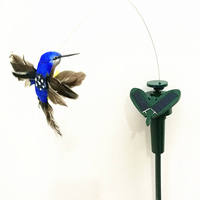 Ornement de jardin extérieur solaire vibrant en gros, motif colibri et papillon, pour un décor pastoral