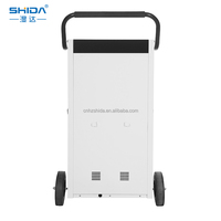 Déshumidificateur industriel portable haute efficacité, capacité 138L, 2000W, contrôle intelligent par LED, sécheur d'air commercial, tuyau de drainage
