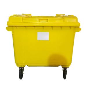 Poubelle extérieure à pédale 660L 360L en plastique PP, bac à roulettes vertical pour la maison, l'hôtel, le recyclage, induction, portable BDB - Product Image 5