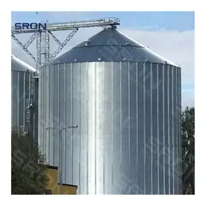 Dijual Silo baja biji bawah datar Harga 1000 t-10000 t penyimpanan gandum galvanis Silo baja biji besar