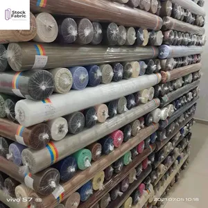 Hot selling woven TC fabric with male colors stocklot fabric in China