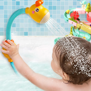 Jouet de bain pour bébé en forme de girafe avec tuyau réglable, arroseur électrique pour baignoire, robinet pour tout-petits et nourrissons, plaisir de bain - Product Image 3