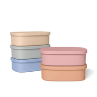 Ensemble de vaisselle en silicone pour bébé et enfant, sans BPA, certifié LFGB, portable, 2 compartiments, chauffable, anti-fuite