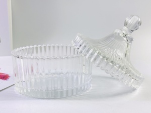 Pot en verre avec couvercle, décoration pour bonbons de mariage, large bouche et Design personnalisé 50 pièces - Product Image 6