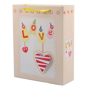 Bolsa de Papel para Regalo de Bebé con Diseño Impreso, Asas de Listón y Cartón Color Marfil, para Venta al Por Mayor - Product Image 5