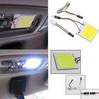 Anpassbare 12V Rostbeständige LED-Panel-Autoleuchte 18/21/24/36/48SMD LEDs Dachleselampe T10 Soffittenadapter
