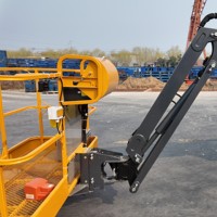 Plateforme de travail aérienne articulée autopropulsée de 22 m, capacité de charge de 250 kg, nacelle hydraulique compacte pour travaux de construction en espace restreint