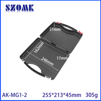 255*213*45mm mallette à outils en plastique moule à injection boîte de rangement en plastique Instrument mallette de transport rigide en plastique avec mousse personnalisée