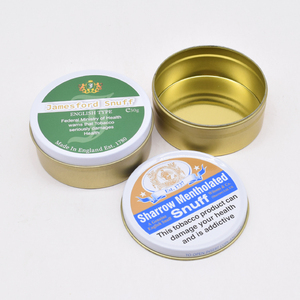 Custom Printed Empty Metal Packaging Box 3oz Round Metal Tin Box Small Tin Can For Candle Candy Tobacco