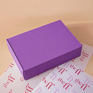 Gran oferta, papel <span class=keywords><strong>de</strong></span> regalo <span class=keywords><strong>de</strong></span> papel corrugado con logotipo plateado personalizado, laminado mate en relieve para <span class=keywords><strong>ropa</strong></span>, embalaje <span class=keywords><strong>de</strong></span> regalo - Product Image 3