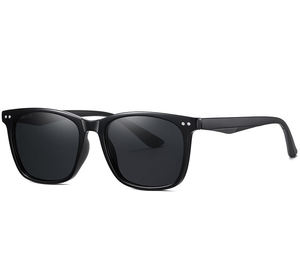 Occhiali da Sole Vintage in Vetro per Uomo e Donna, Nuovo Stile Quadrato con Rivetti, Montatura <span class=keywords><strong>Blu</strong></span> e Bianca, Logo Personalizzato, Protezione UV, Minimo 1 Pezzo - Product Image 4