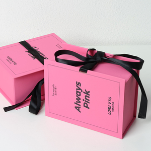 Gold Foil Printing Embossing UV Coating Matt Lamination Made of Corrugated Cardboard <b>Large</b> Satin Magnetic Gift Box - Product Image 1
