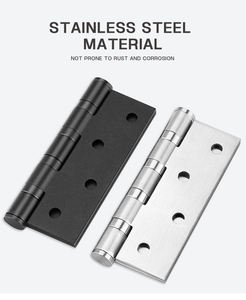 Charnière de porte en acier inoxydable 201 de 4 pouces, épaisseur de 3 mm, charnière à roulement à billes de sécurité pour porte en bois - Product Image 5