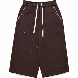 Custom Wholesale <b>Mens</b> Jogger <b>Shorts</b> Streetwear Soft Cotton Terry Sweat <b>Long</b> Sweat 3/4 Baggy <b>Shorts</b> - Product Image 2