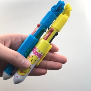 4 in 1 Multicolor Novelty Cute Kawaii Ballpoint <b>Pens</b> with 1.0mm Writing Width Portable Rope for Office & School Use - Product Image 3