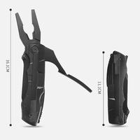 Pince multifonction pliable avec couteau de poche, lame semi-dentelée, ouvre-bouteille, coupe-ceinture, outil de survie extérieur EDC
