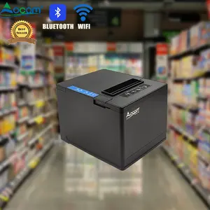 Impresora de recibos de escritorio OCOM, impresora de recibos térmica POS de 80mm, máquina impresora de recibos para restaurante de supermercado