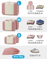 Fabricant personnalisé avec logo imprimé valises à bagages en filet pliables Organisateur de voyage Cubes d'emballage de compression 6 Set
