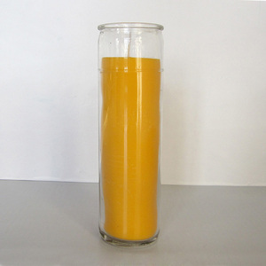 Vela <span class=keywords><strong>de</strong></span> Cera Natural <span class=keywords><strong>Virgen</strong></span> al por Mayor, Vela Espiritual <span class=keywords><strong>de</strong></span> Vidrio <span class=keywords><strong>de</strong></span> 7 Días, 8 Pulgadas <span class=keywords><strong>de</strong></span> Alto - Product Image 2