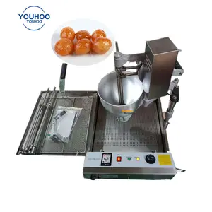 Otomatik mini lokma tatlı çörek top yapma makinesi loukoumades makinesi/gaz veya elektrikli donut fritöz makinesi