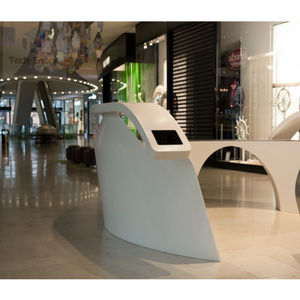 Mostrador <span class=keywords><strong>de</strong></span> Recepción Comercial Moderno y Elegante CANDU, <span class=keywords><strong>de</strong></span> <span class=keywords><strong>Piedra</strong></span> <span class=keywords><strong>Artificial</strong></span>, con Acabado Brillante y Función Inalámbrica con Enchufe Emergente - Product Image 5