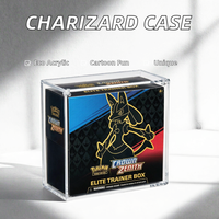 Boîte de présentation personnalisée en acrylique PMMA transparent, écologique, pour protéger et ranger les boîtes d'entraînement Elite Trainer Box TCG Crown Zenith