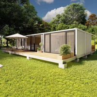 Maison modulaire de luxe en conteneur, villa préfabriquée moderne en conteneur maritime pour hôtels, structure en acier haute intensité, durée de vie de 50 ans
