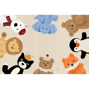 Tapis moderne simple et luxueux pour enfants, tapis de sol rectangulaire, animaux mignons, résistant à l'eau, tapis de jeu pour bébé, facile à nettoyer - Product Image 2