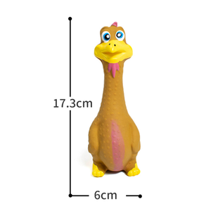 US LOCAL STOCK Hiphoppet 3 Stück Hot Sale Latex Screaming Chicken <span class=keywords><strong>Toys</strong></span> Umwelt freundliches TPR <span class=keywords><strong>Pet</strong></span> <span class=keywords><strong>Squeaky</strong></span> Dog Interaktives Spiel Kau spielzeug - Product Image 6