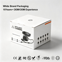 Caméra WiFi dôme double objectif intérieure/extérieure 3MP CMOS avec audio bidirectionnel, grand angle, vision nocturne, suivi automatique, panoramique/inclinaison et application Cloud Hieasy