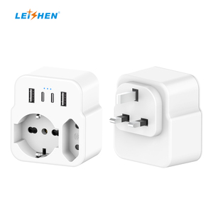 Adaptateur de <span class=keywords><strong>prise</strong></span> de voyage UE, multiprise avec 2 prises AC + 2 USB-A + 2 ports de charge rapide Type-C - Product Image 3